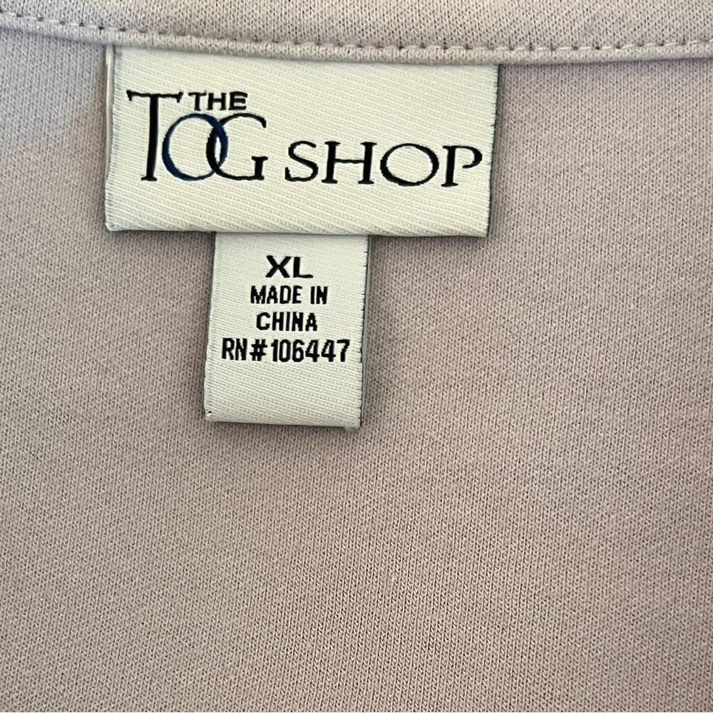 The Tog Shop Lavender Long Sleeve Cotton Blend Sweater Zipper Jacket sz XL - Picture 9 of 9